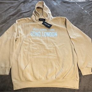 Homme + Femme SoHo London Tan Hoodie New Size Lg​